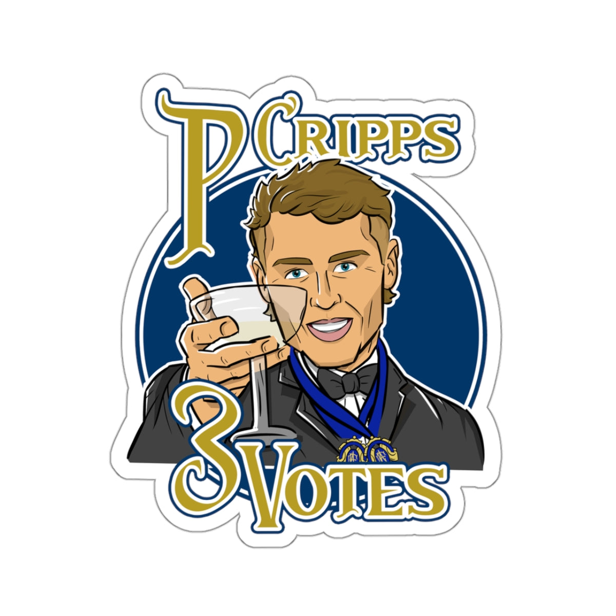 P.CRIPPS 3 VOTES - Sticker