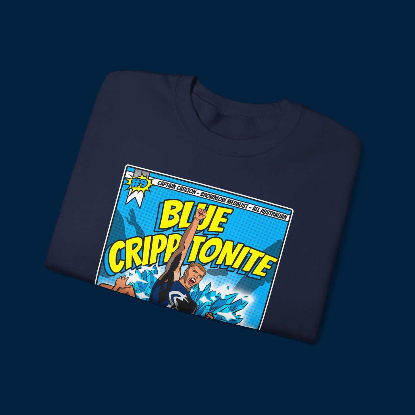 BLUE CRIPPTONITE SWEATSHIRT - Front Only
