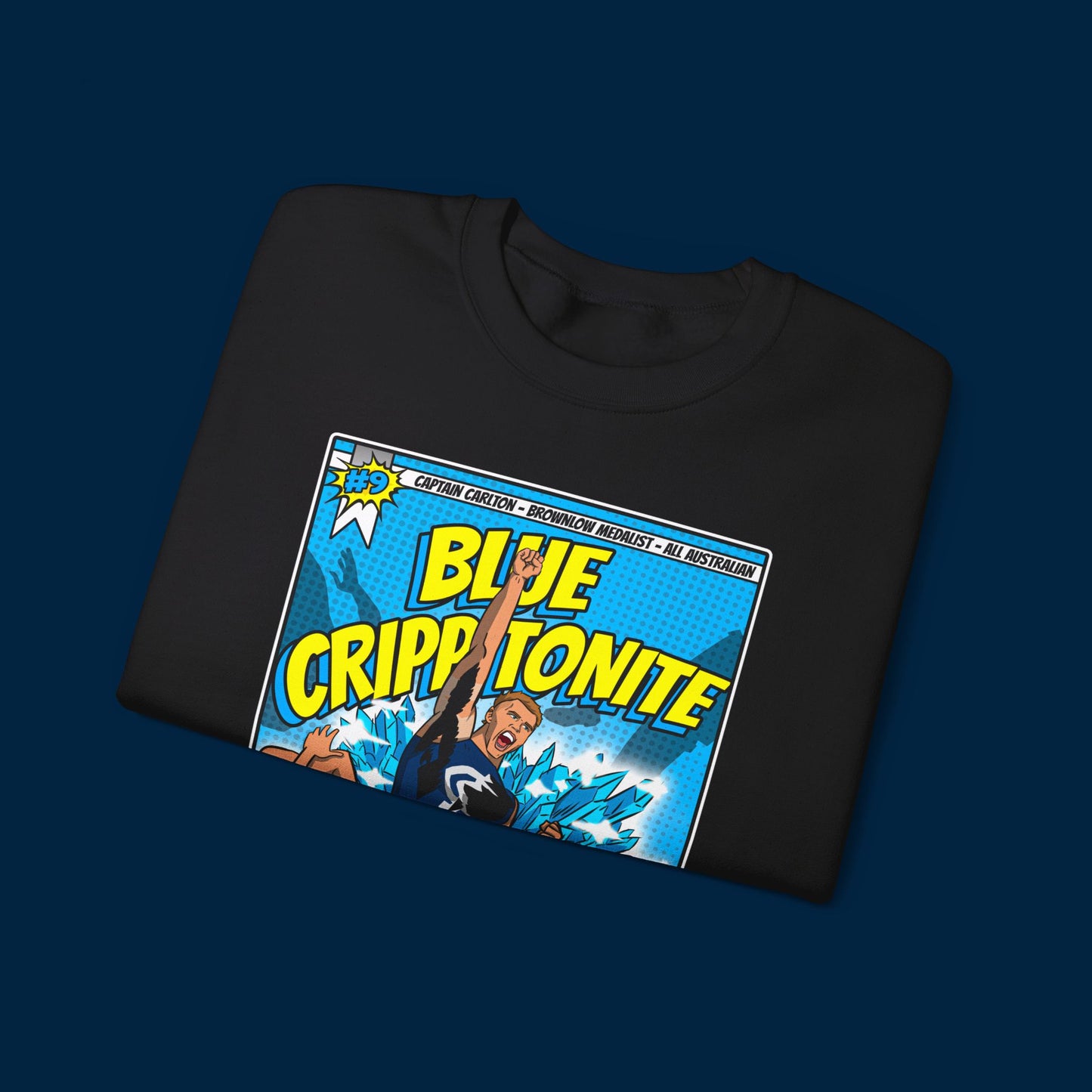 BLUE CRIPPTONITE SWEATSHIRT - Front Only