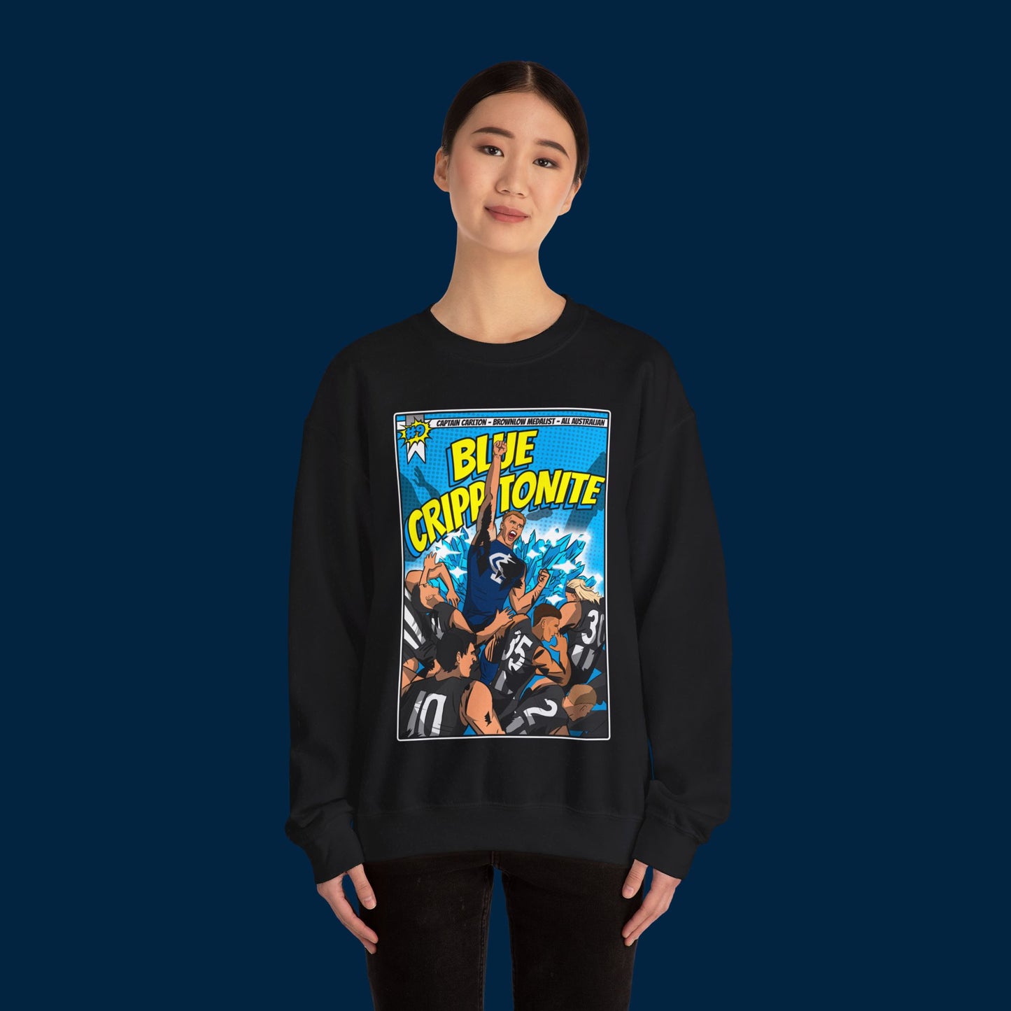 BLUE CRIPPTONITE SWEATSHIRT - Front Only