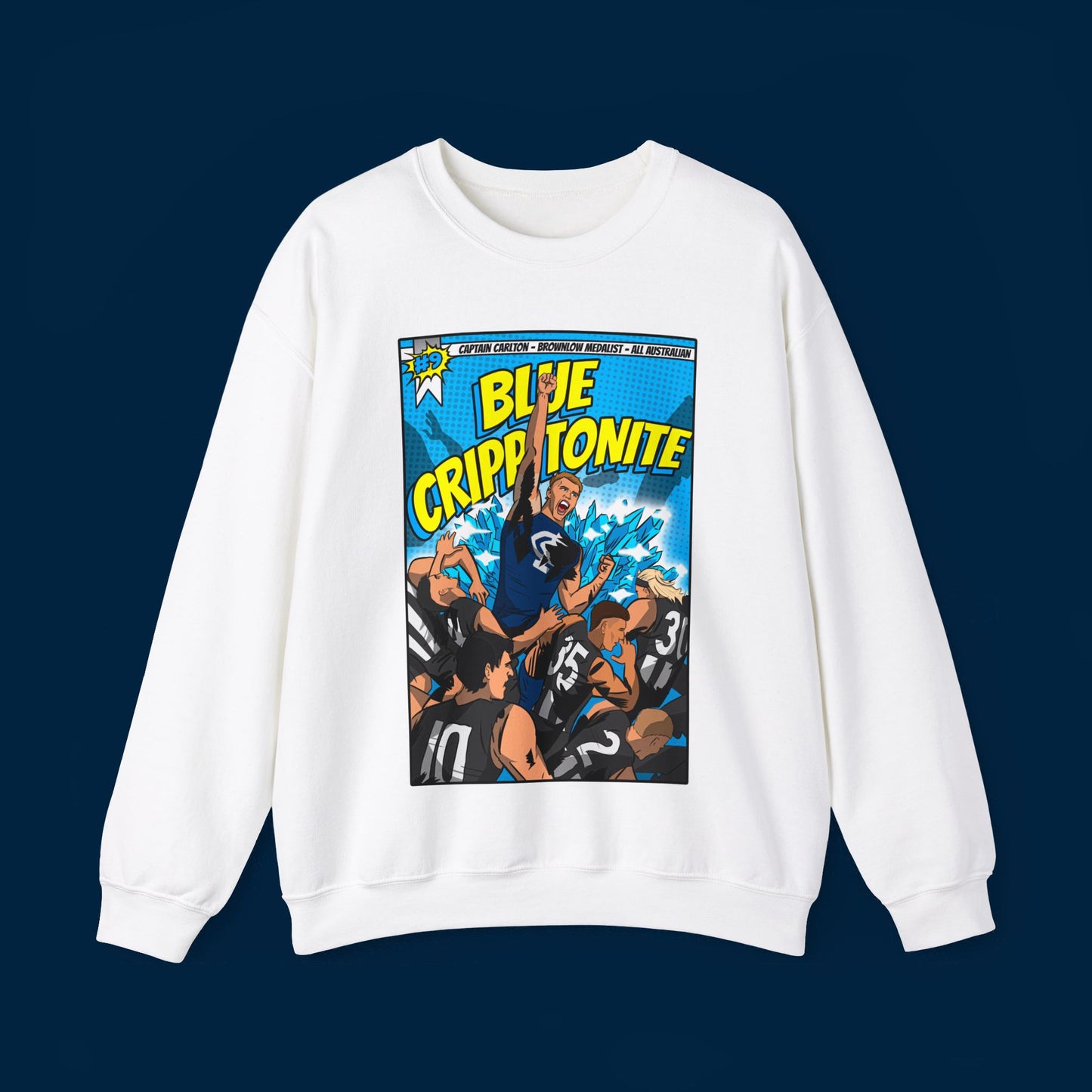 BLUE CRIPPTONITE SWEATSHIRT - Front Only