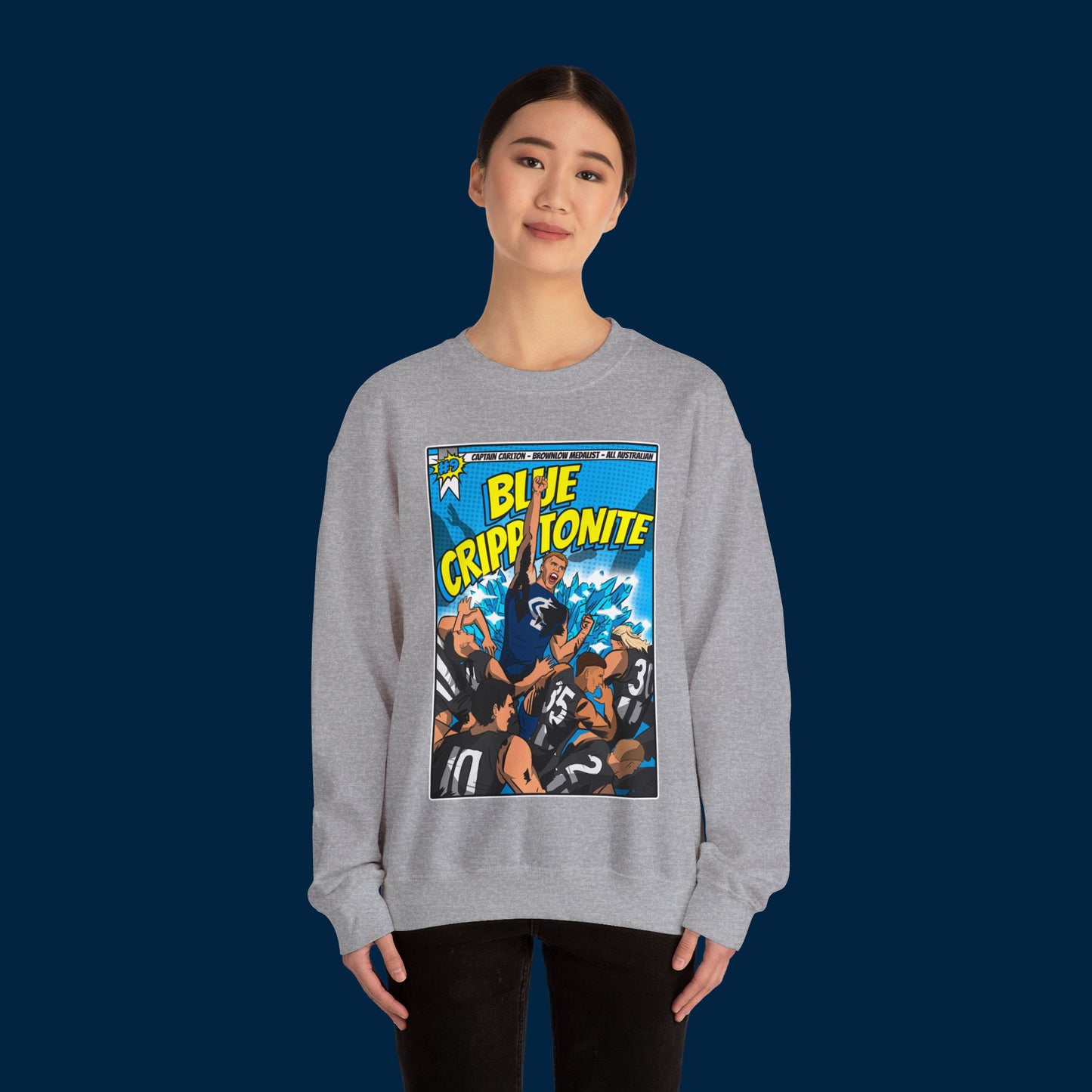 BLUE CRIPPTONITE SWEATSHIRT - Front Only