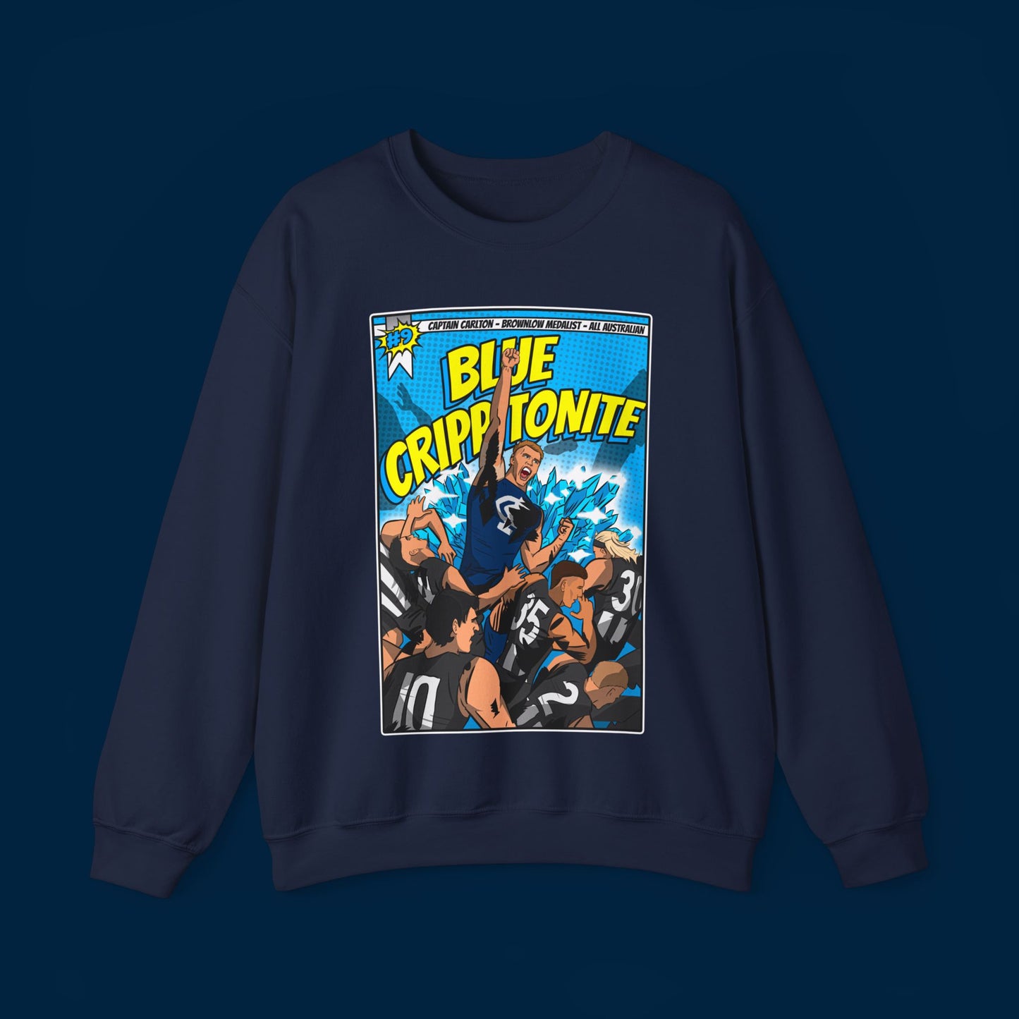 BLUE CRIPPTONITE SWEATSHIRT - Front Only