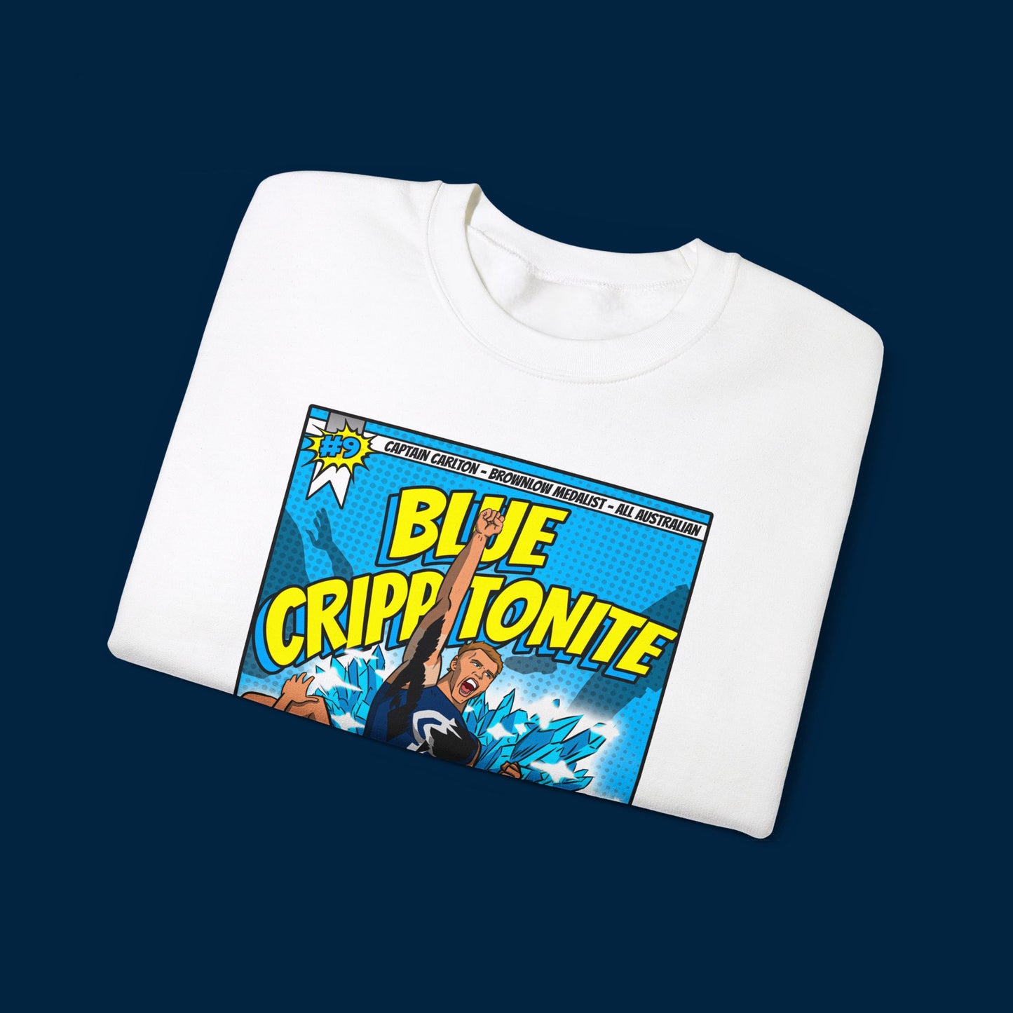 BLUE CRIPPTONITE SWEATSHIRT - Front Only