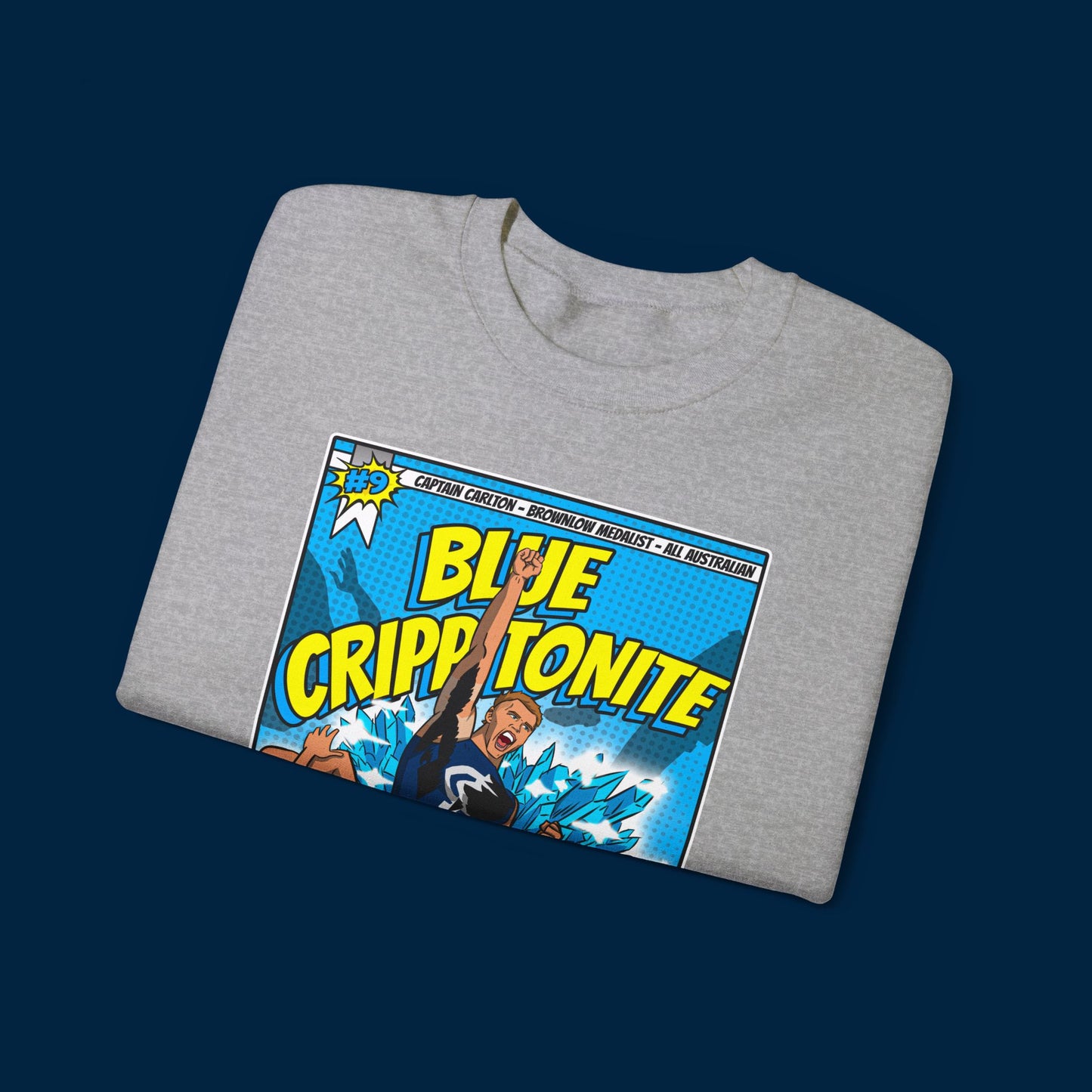 BLUE CRIPPTONITE SWEATSHIRT - Front Only