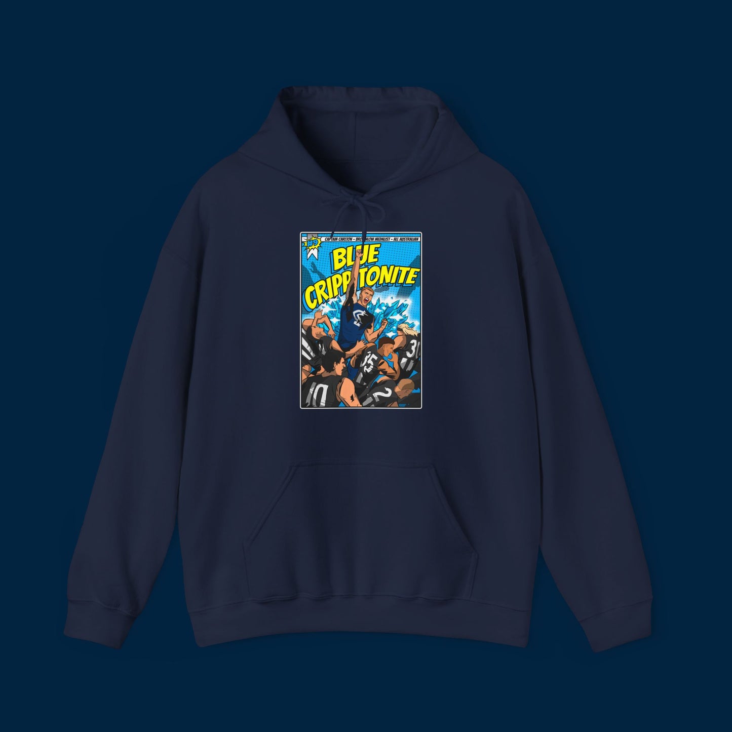 BLUE CRIPPTONITE HOODIE - Front & Back