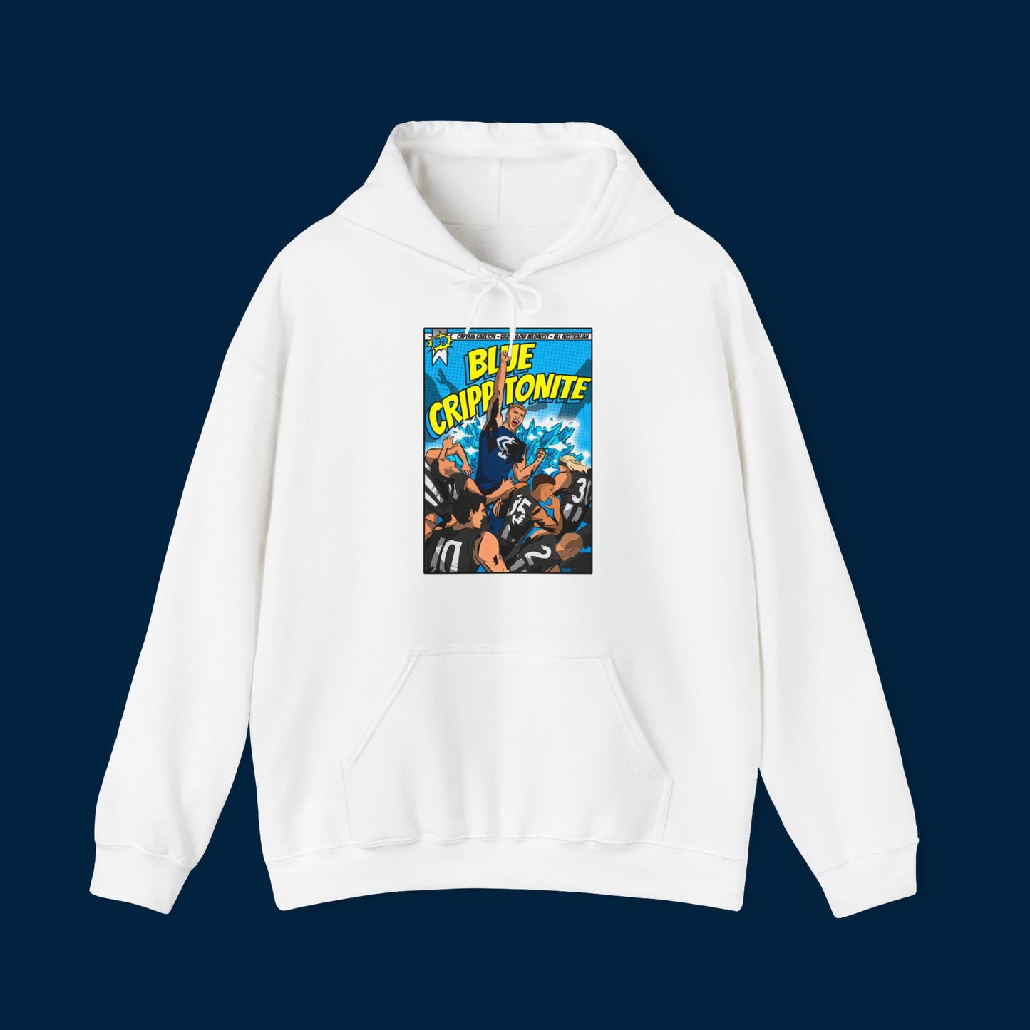 BLUE CRIPPTONITE HOODIE - Front & Back