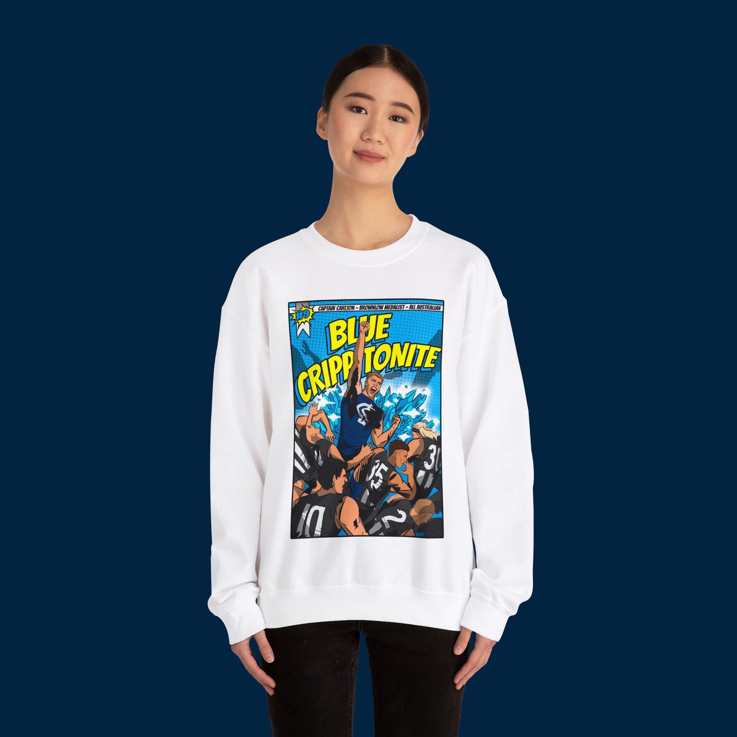 BLUE CRIPPTONITE SWEATSHIRT - Front Only