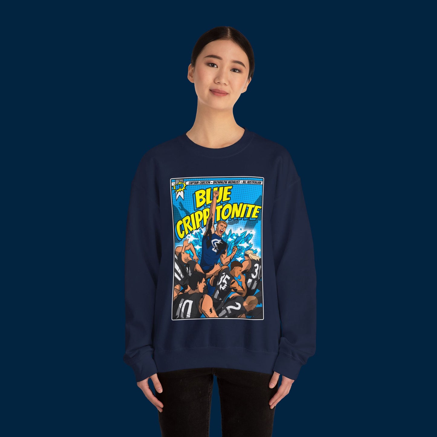 BLUE CRIPPTONITE SWEATSHIRT - Front Only